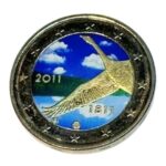 Värvitud 2 Euro Soome 2011 - Soome Panga 200. aastapäev