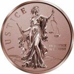 Vaskmünt 1 dollari Libeeria - Justitia 5 oz