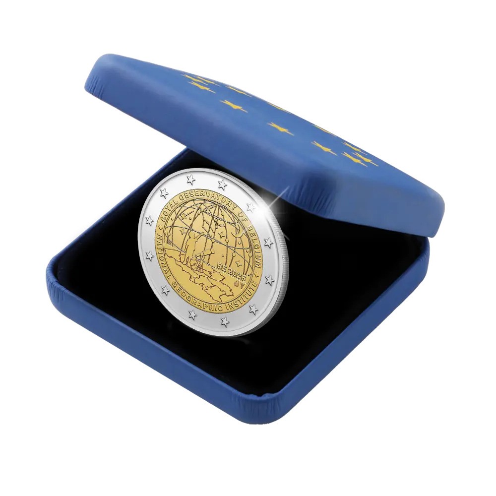 ezgif-31baf78575c7387c 2 euro Belgio 2026 - Istituto Geografico Nazionale e Osservatorio Reale Proof - immagine 1