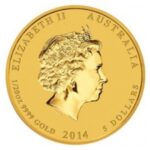 Kuldmünt 5 dollarit Austraalia 2014 - Hobuse aasta 1/20 oz BU - Pilt 2