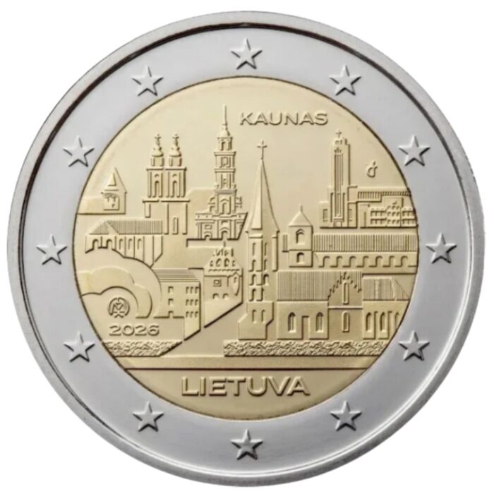 2 евро Литва 2026 — Каунас BU — изображение 2