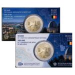 Pair of Coincards 2 euro Belgium 2026 - National Geographical Institute and Royal Observatory