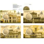 4 mündikaardi komplekt 0,50 eurot Vatikan 2025 – Rooma paavstlikud basiilikad