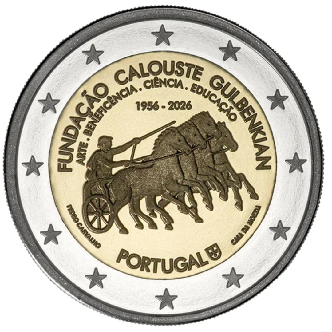 porta226 2 euro Portogallo 2026 - 70° anniversario della Fondazione Calouste Gulbenkian UNC - immagine 1