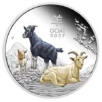 Värvitud Hõbemünt $1 Austraalia 2027 - Kitseaasta 1oz Proof