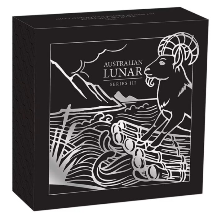 Värvitud Hõbemünt $1 Austraalia 2027 - Kitseaasta 1oz Proof - Pilt 4